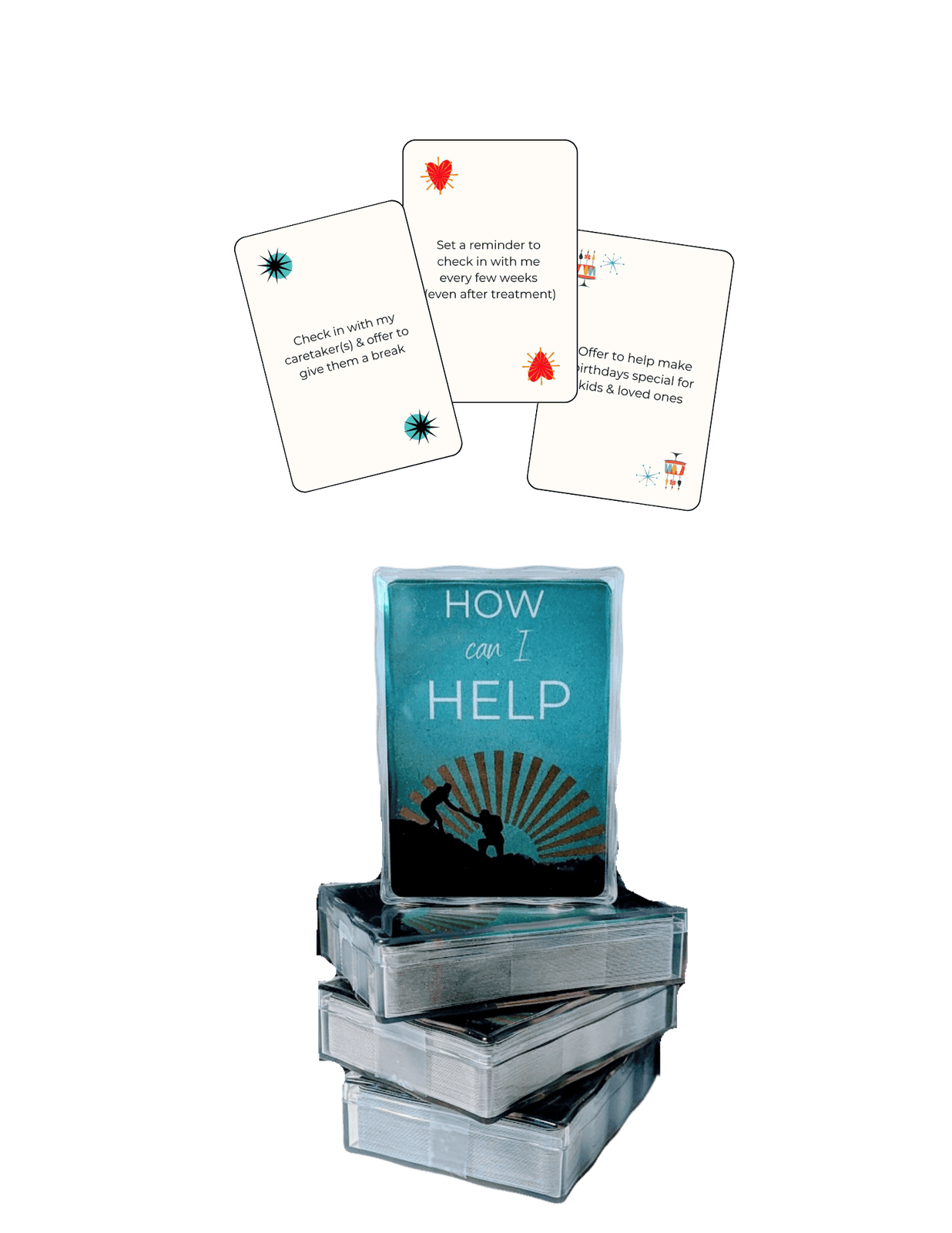 Shawna Majerus's How Can I Help card deck — a tool for offering meaningful support during illness, grief, and major life transitions